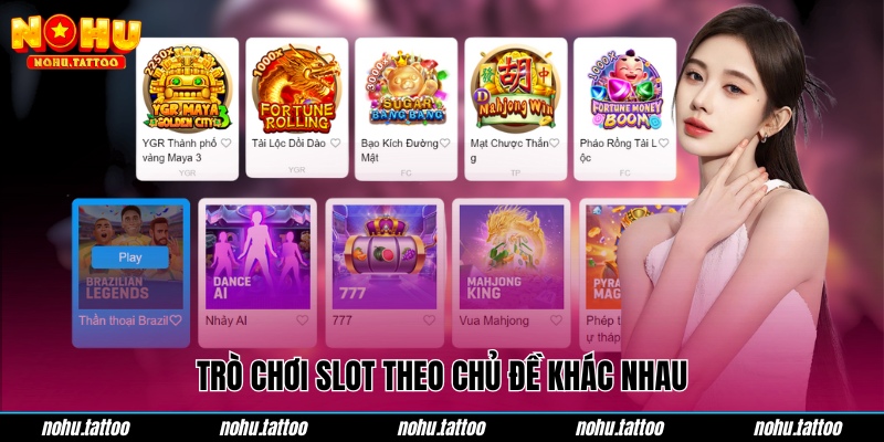 Trò chơi slot theo chủ đề khác nhau